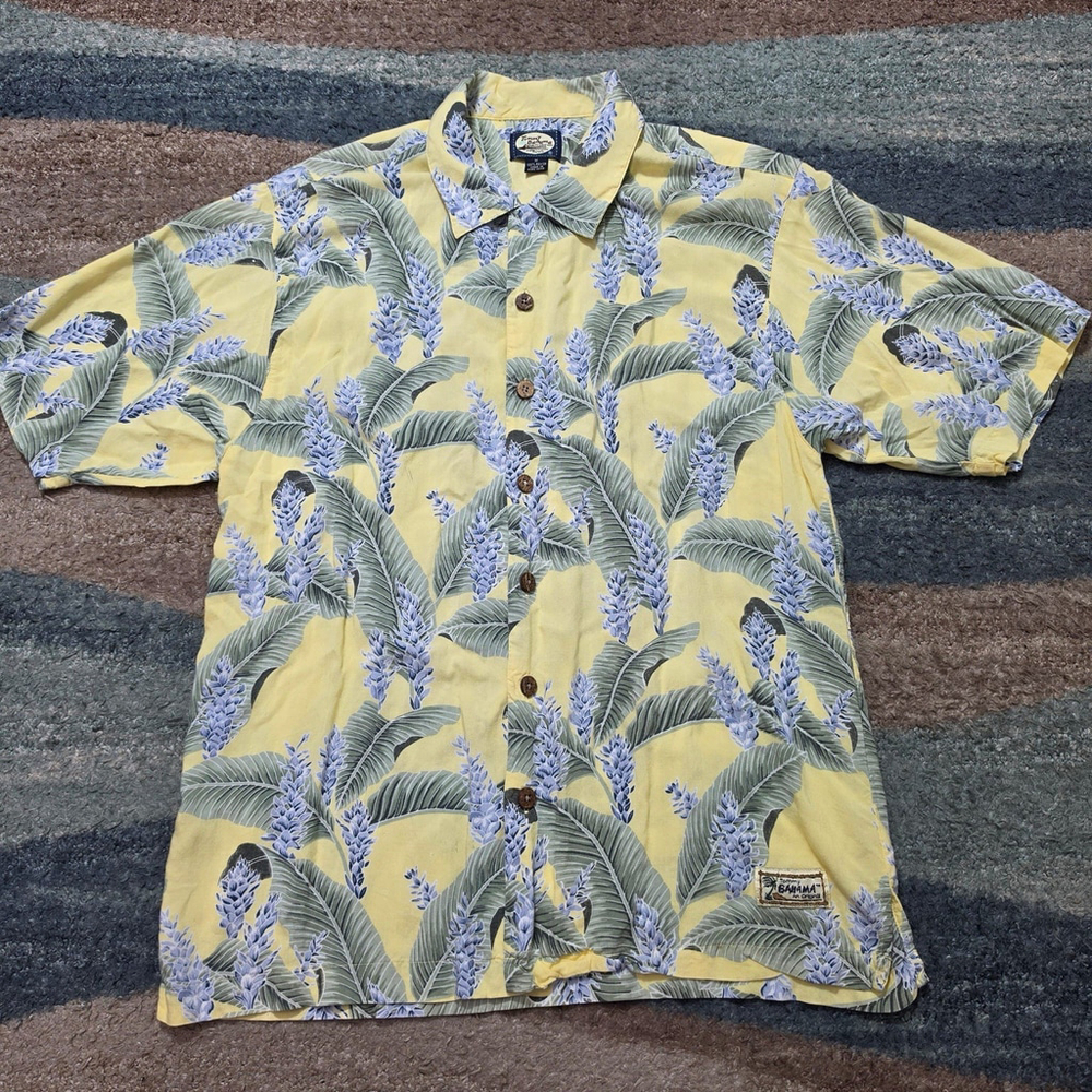 Lot of 3 Tommy Bahama Mens M Silk Linen Rayon Camp Hawaiian Shirts Tropical - Picture 8 of 16